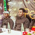 Ssewa Ssewa, Kenneth Mugabi,  Myko Ouma announcing their upcoming concert at the Kampala Sheraton