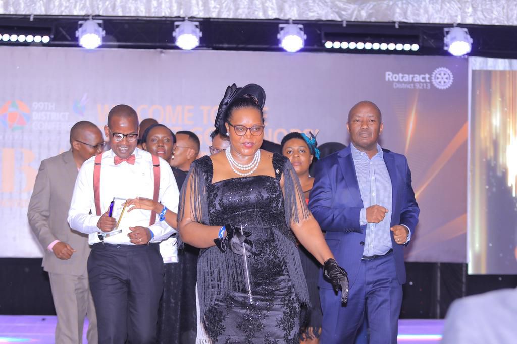 Rotarians decked out in their finest attire