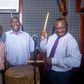 Kato Lubwama with colleagues Abby Mukiibi and Abu Kawenja in the Kalisoliso morning show