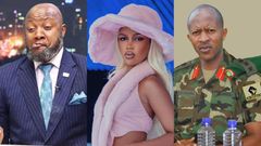 Samson Kasumba, Sheilah Gashumba and Frank Gashumba