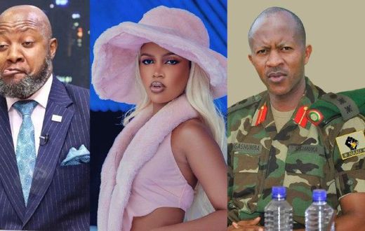 Samson Kasumba, Sheilah Gashumba and Frank Gashumba