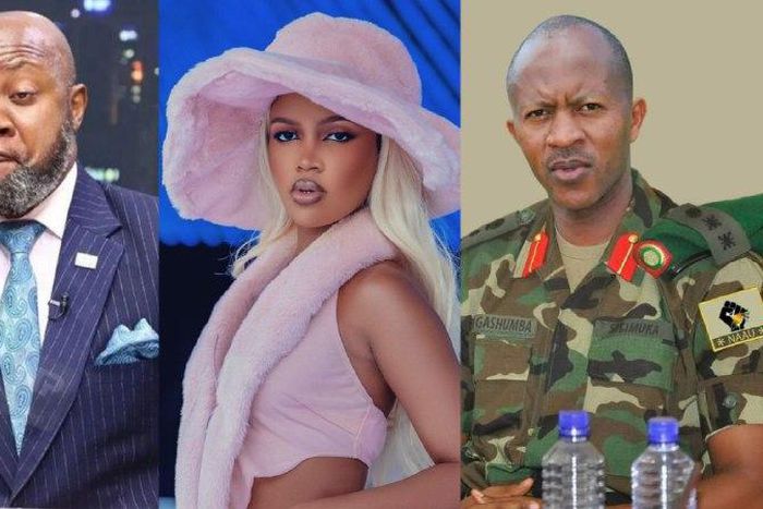 Samson Kasumba, Sheilah Gashumba and Frank Gashumba