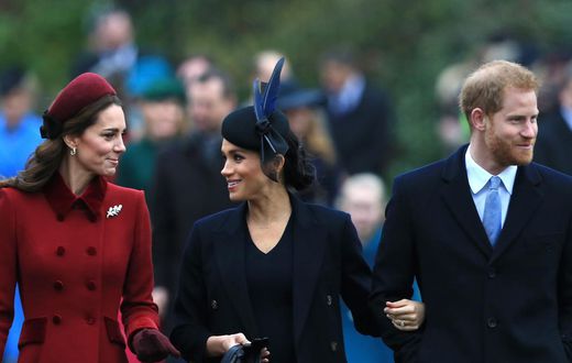 Prince William, Kate Middleton, Meghan Markle, and Prince Harry attend Christmas Day Church service at Church of St Mary Magdalene on the Sandringham estate on December 25, 2018 in King's Lynn, England.Stephen Pond/Getty Images