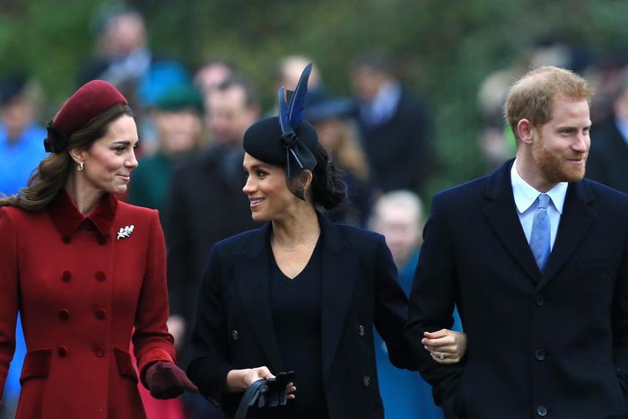 Prince William, Kate Middleton, Meghan Markle, and Prince Harry attend Christmas Day Church service at Church of St Mary Magdalene on the Sandringham estate on December 25, 2018 in King's Lynn, England.Stephen Pond/Getty Images