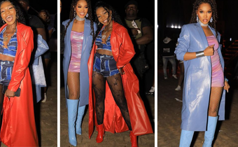 Spice Diana and Karole Kasita in trench coats ruled the night at Kololo/Instagram