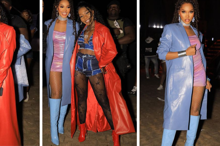 Spice Diana and Karole Kasita in trench coats ruled the night at Kololo/Instagram