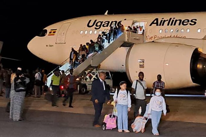 The evacuees  touched down this morning at Entebbe International airport from Enthiopia