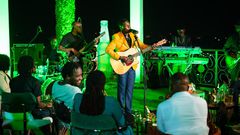 Kenneth Mugabi serenading the audience