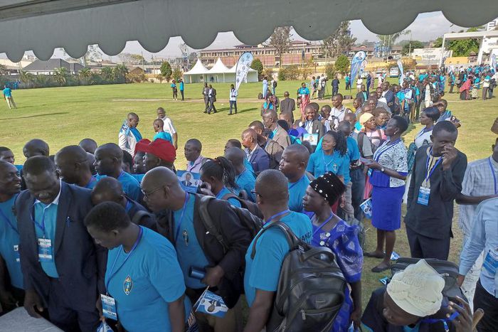 FDC Delegates queueing at Lugogo