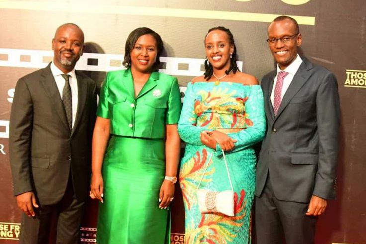 L-R: Deputy Speaker Thomas Tayebwa, wife, Anita; Natasha Museveni and her husband, Edwin Karugire