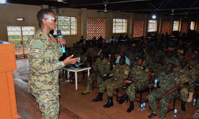The event is taking place at the Non-Commissioned Officers Academy in Jinja.
