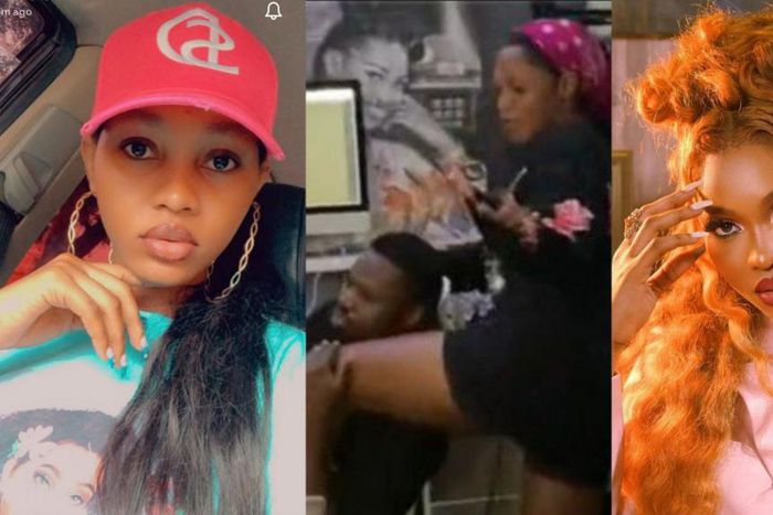 Spice Diana and a screengrab (middle) from the video