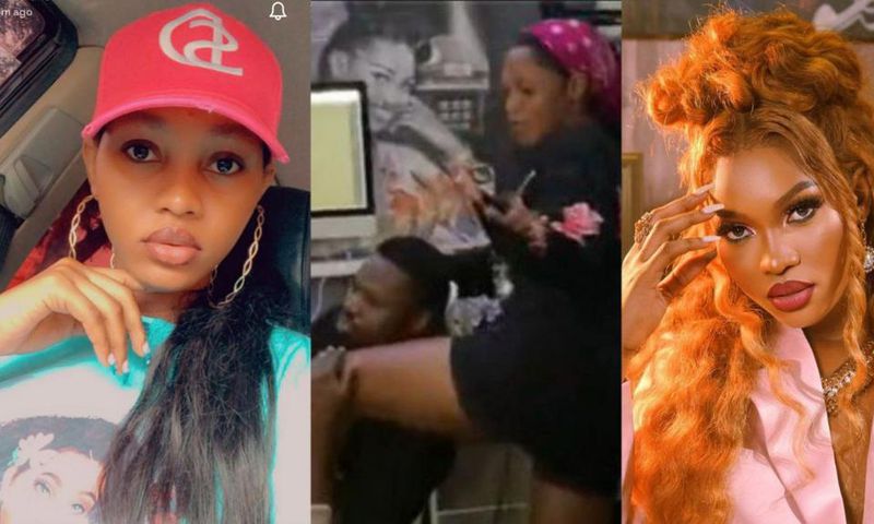 Spice Diana and a screengrab (middle) from the video