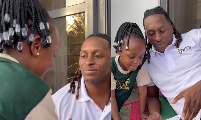 'All work and no play' Bruno K's dad moment with Briella Kiggundu/Instagram