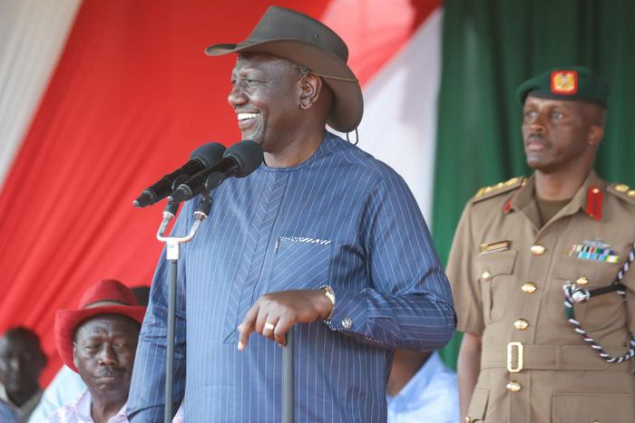 President William Ruto during the Annual Kimalel Goat Auction and Cultural Fair, Baringo South Constituency in December 2022