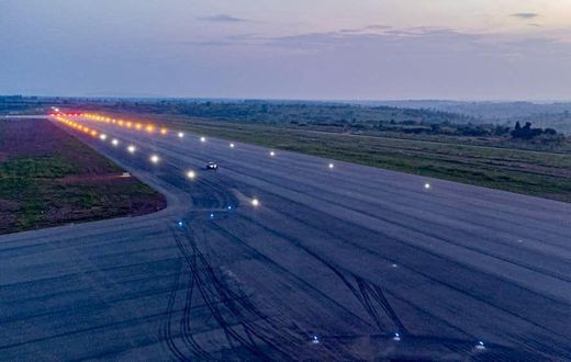 Light testing at Kabalega International Airport