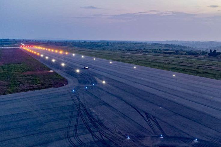 Light testing at Kabalega International Airport