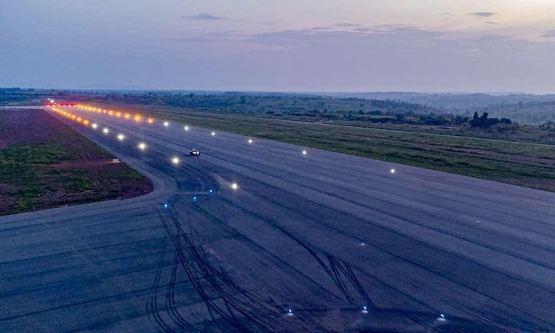 Light testing at Kabalega International Airport