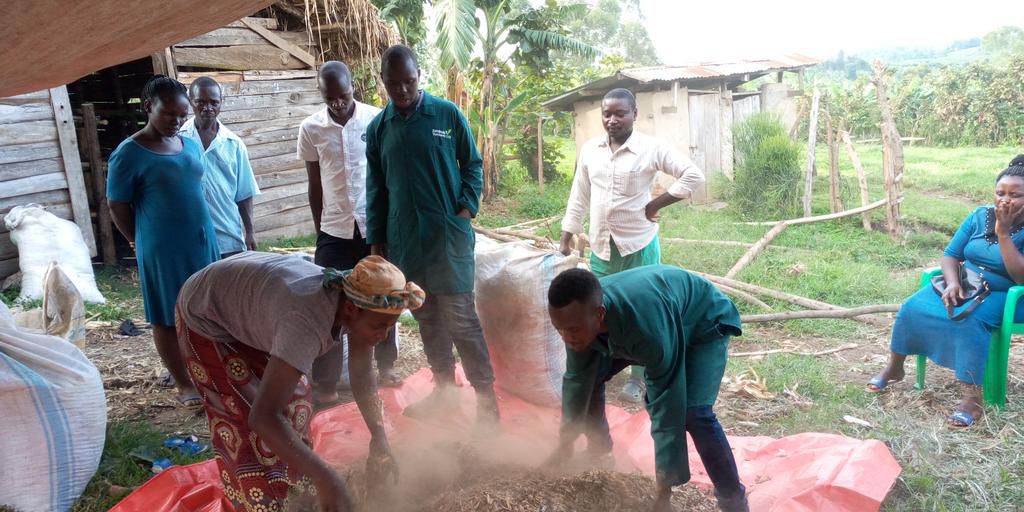 A training smallholder farmers on-going