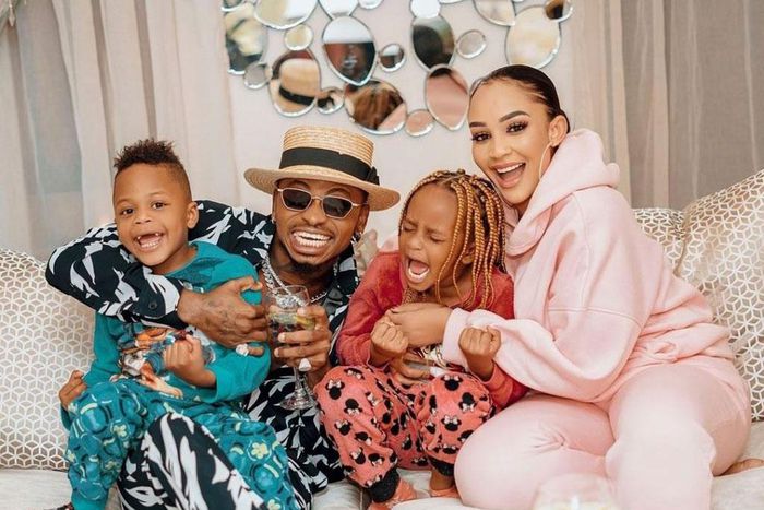 Diamond Platnumz says he and Zari endeavor to keep their children safe and stress-free