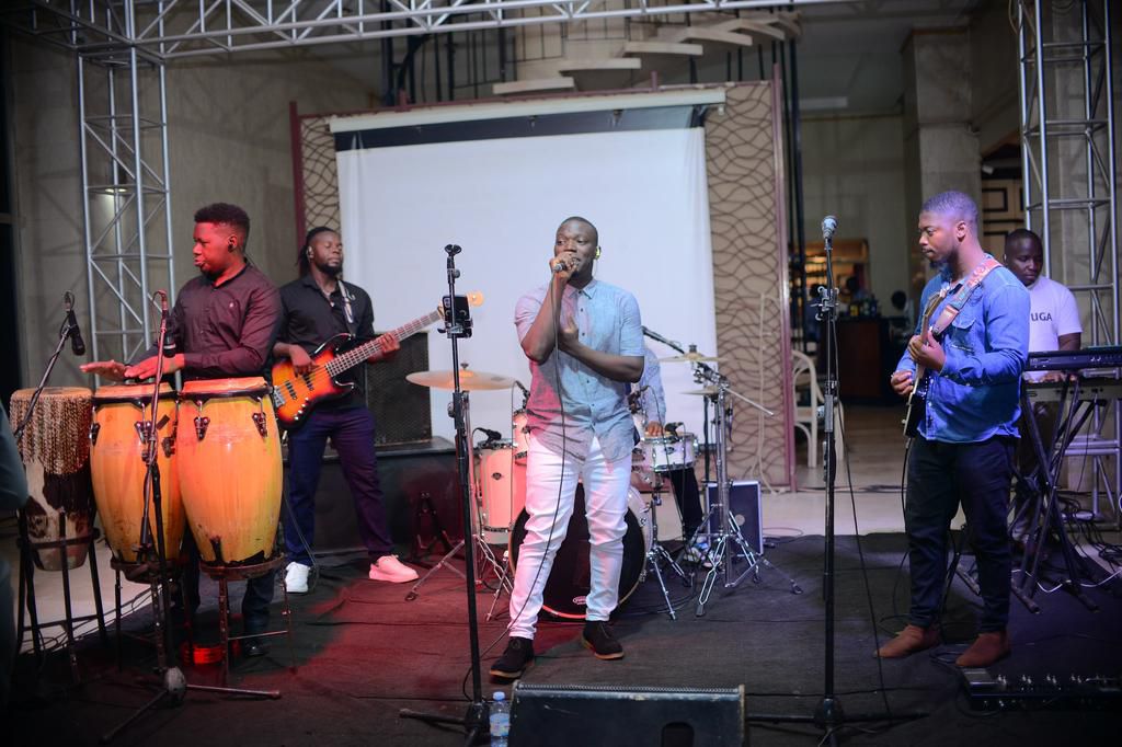 Ivuga Band performing at the women's day band night at Sheraton Kampala Hotel