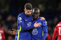 Former Chelsea midfielder Jorginho (left)