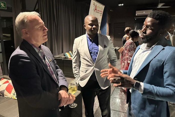 Stuart Raymond Kasule and Andrew Kyamagero meeting with High Commissioner of Australia in East Africa recently