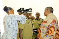 The handover and takeover ceremony, held at Police headquarters in Naguru, Kampala,