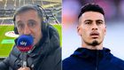 Gary Neville (left) and Gabriel Martinelli