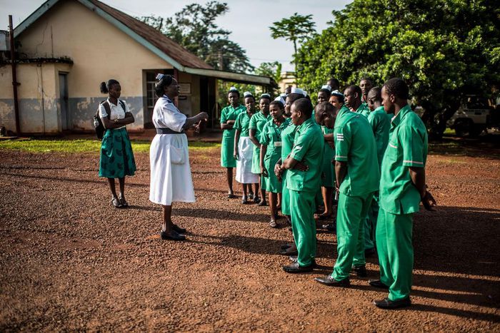 Health-care workers in Uganda