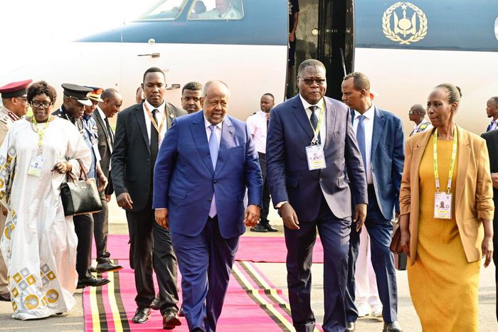 Ismail Omar Guelleh, the President of Djibouti, on arrival at Entebbe International Airport for the ongoing Non-Aligned Movement Summit