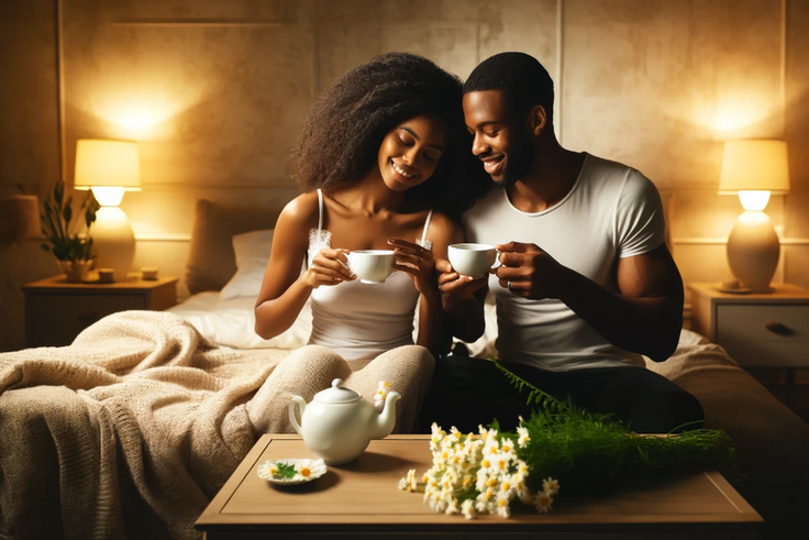 Chamomile sexual health benefits [DALL-E2024]