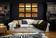 Elegant black and gold interior [Decoist]