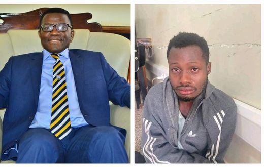katikkiro Charles Peter Mayiga (L) hailed the arrest Ibrahim Musana Pressure 24 7
