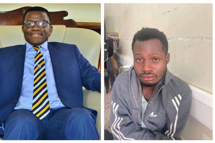 katikkiro Charles Peter Mayiga (L) hailed the arrest Ibrahim Musana Pressure 24 7