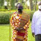 President Yoweri Kaguta Museveni poses for a photograph with the UNDP Resident Representative for Uganda, Elsie G. Attafuah, shortly after their meeting at his country home in Rwakitura