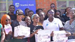 The Blu 3 ladies reached out to the residents of Katanga yesterday