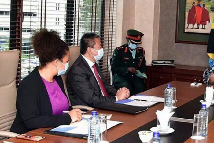 President Samia Suluhu Hassan of Tanzania  and UN Special Envoy Huang Xia