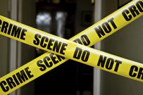 File image of a barricaded crime scene