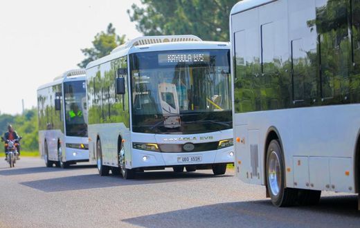 The new Kiira buses that were unveiled today