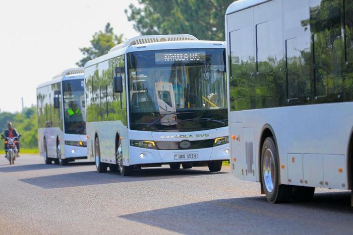The new Kiira buses that were unveiled today