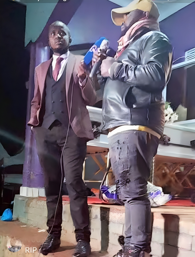 Ronnie, one of Lagu's friends speaking at the vigil