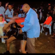 Prof Gilbert Bukenya dancing with Kapa Cat