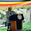 President Yoweri Museveni addressing the delegation