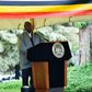 President Yoweri Museveni addressing the delegation