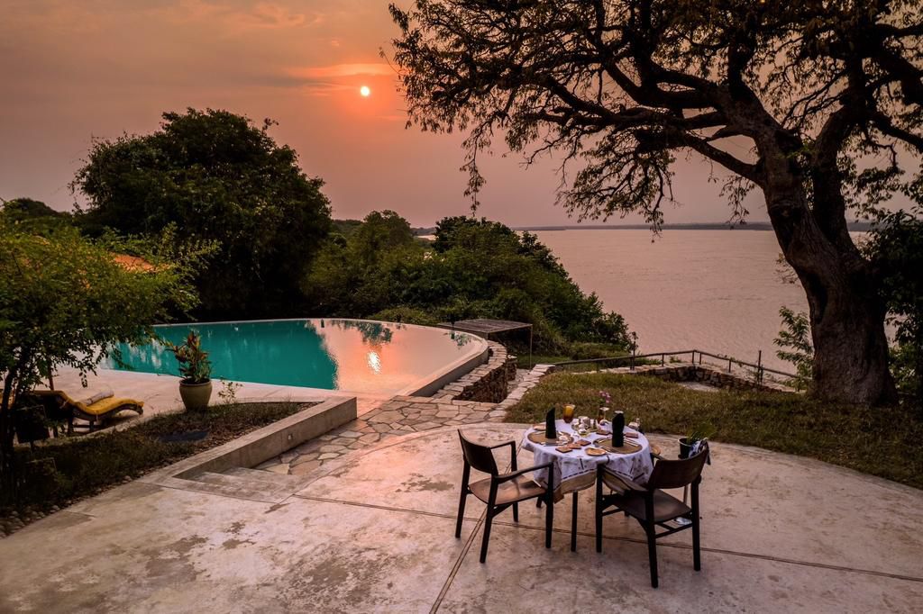 Sunset at Nile Safari Lodge