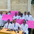 Medical interns during a strike over pay