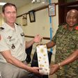 Maj. Gen. Jackson Bakasumba with Lt. Col. Yam Chollet
