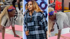 Cindy battles it out in the gym ahead of controversial concert/Instagram