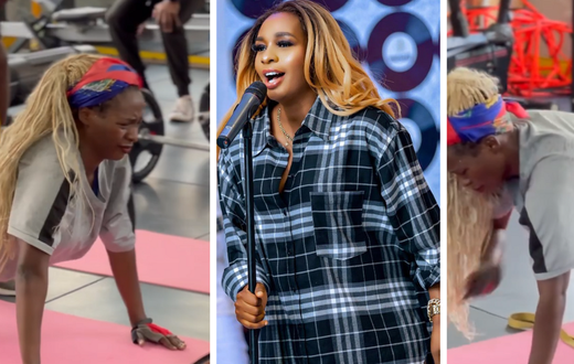 Cindy battles it out in the gym ahead of controversial concert/Instagram